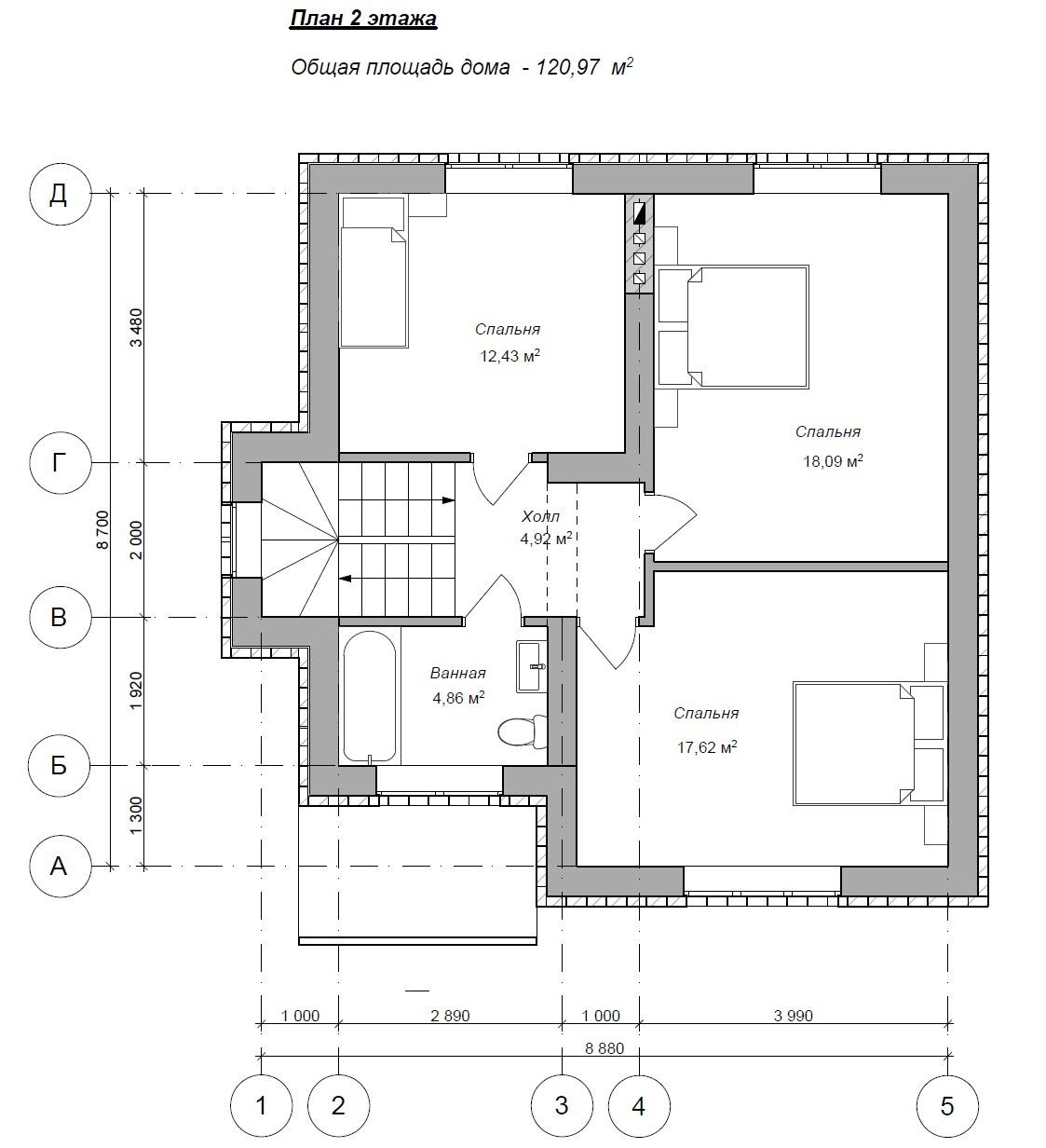 Планировка дома «Андромеда 120-2» 120 м², лист 2