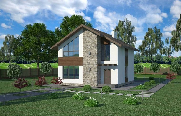 Дом из газоблока 137 м² «Андромеда 137» — визуализация