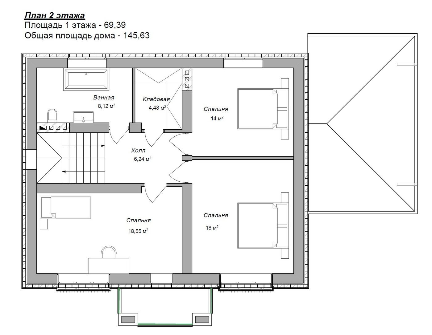 Планировка дома «Андромеда 145» 145 м², лист 2