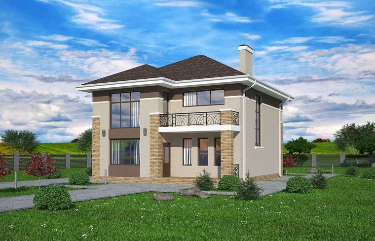 Дом из газоблока 150 м² «Андромеда 150» — визуализация
