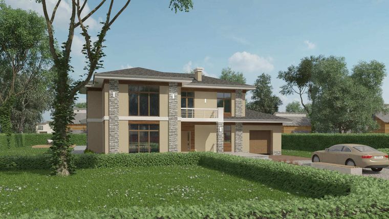 Дом из газоблока 234 м² «Андромеда 234» — визуализация