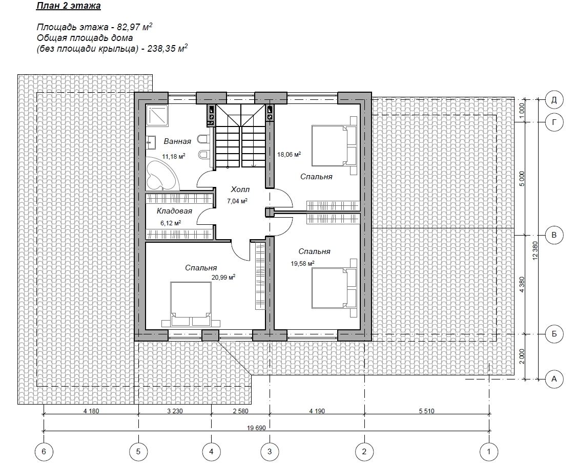 Планировка дома «Андромеда 238» 238 м², лист 2