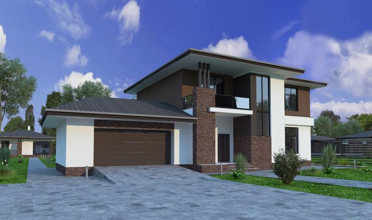 Дом из газоблока 241 м² «Андромеда 241» — визуализация