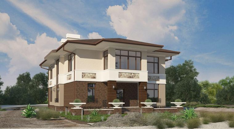Дом из газоблока 270 м² «Андромеда 270» — визуализация