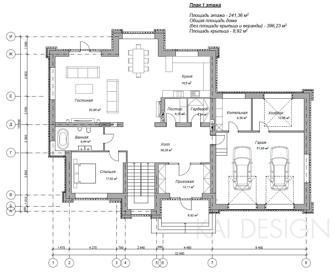 Планировка дома «Андромеда 396» 396 м², лист 1