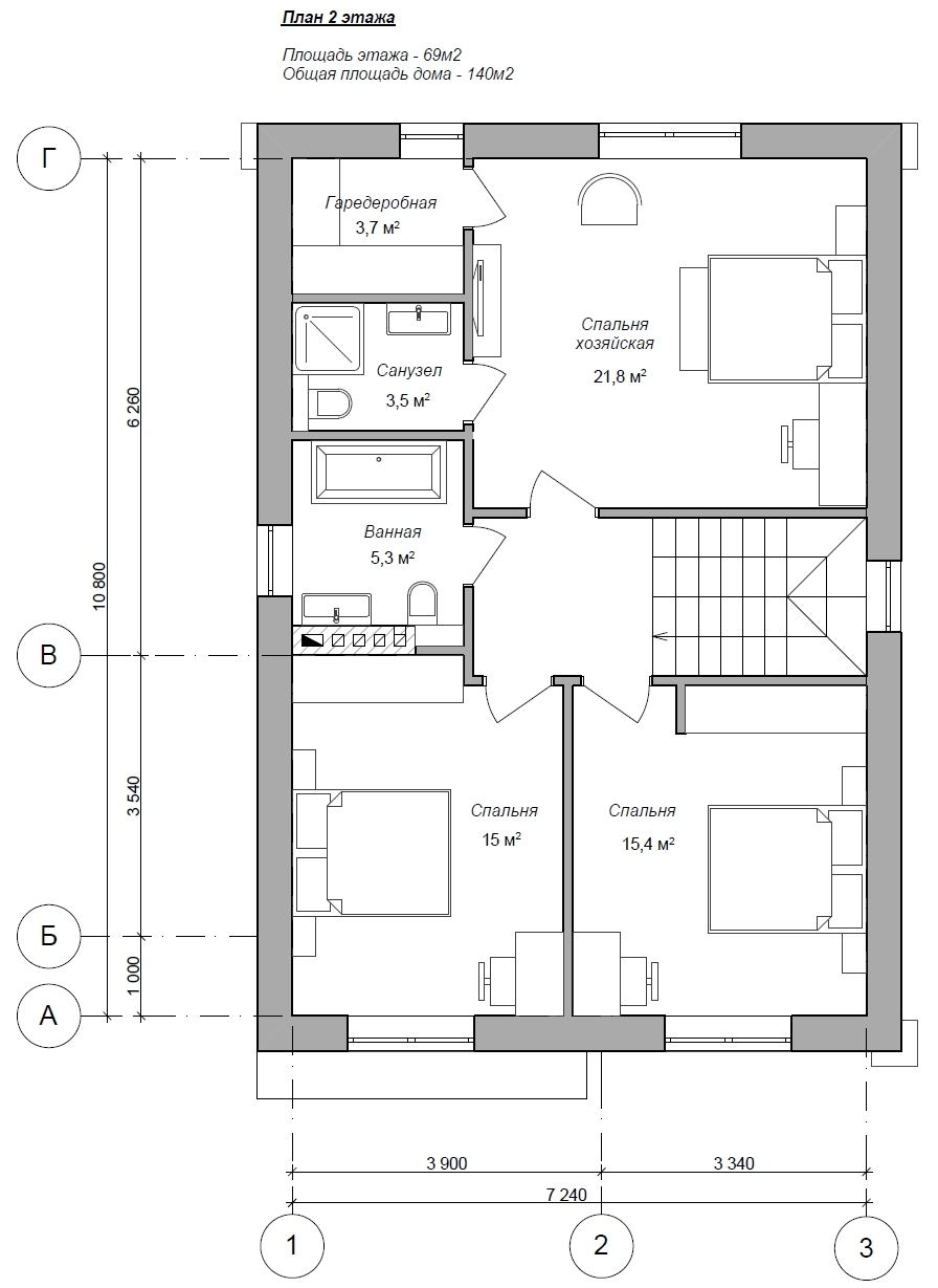 Планировка дома «Андромеда 140» 140 м², лист 2