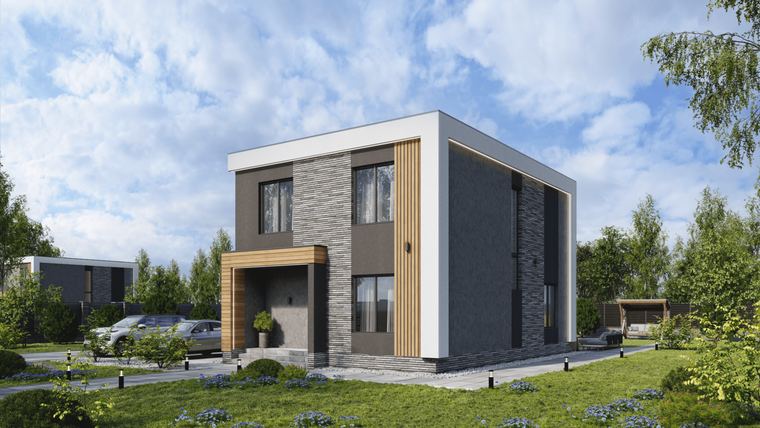 Дом из газоблока 140 м² «Андромеда 140» — визуализация