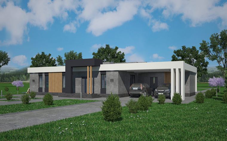 Дом из газоблока 160 м² «Андромеда 160» — визуализация