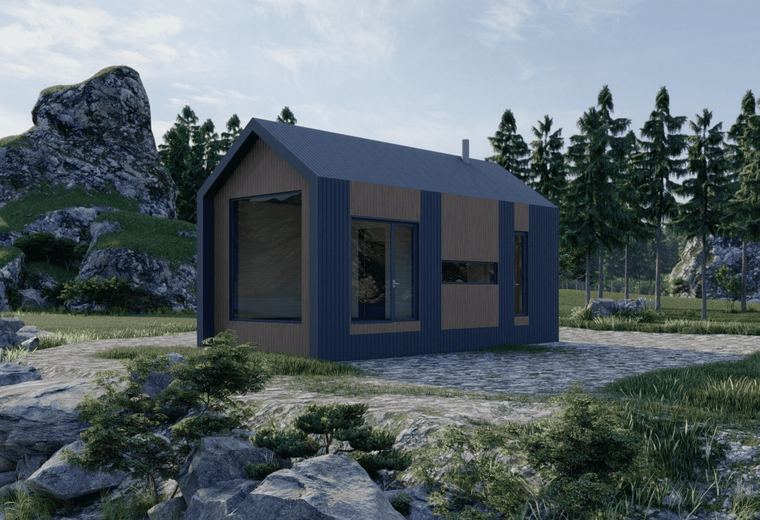 Каркасный дом 49 м² «Келес» — визуализация